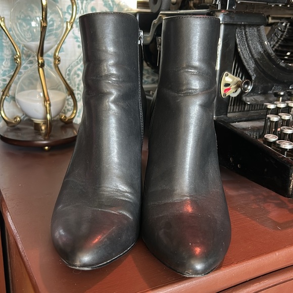 Calvin Klein Black Leather Ankle Boots - Picture 2 of 7